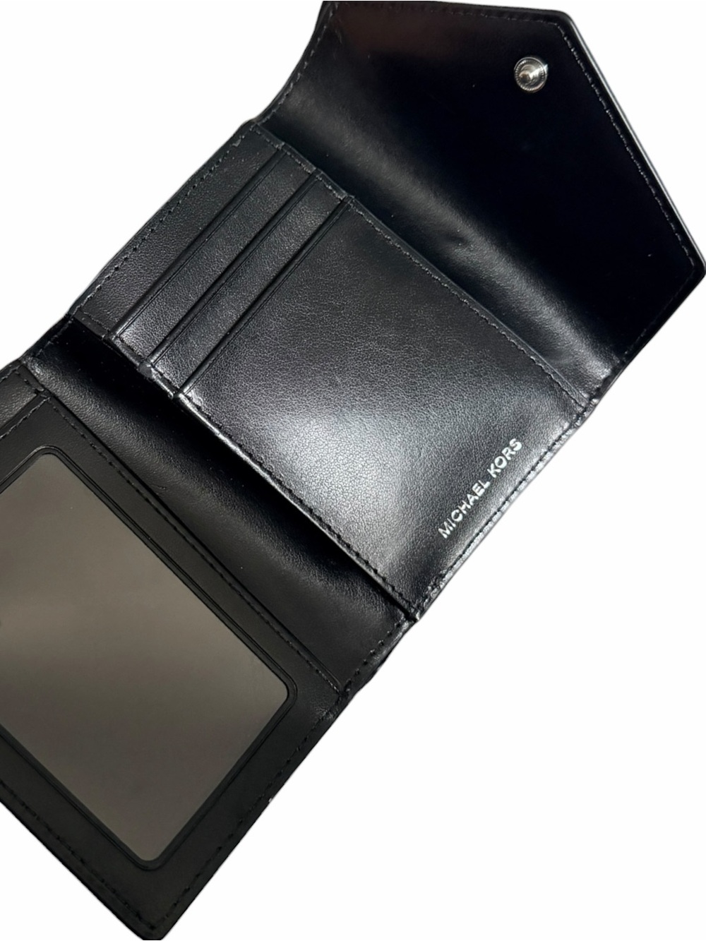 Michael Kors Black and Silver Envelope Wallet - Picture 4 of 5